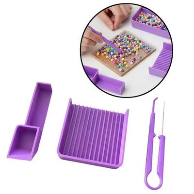 Набор инструментов для работы с бисером 2,6 мм, 1/3 шт., пластиковая ложка для бисера, лоток-выравниватель, набор для рукоделия и изготовления ювелирных изделий
