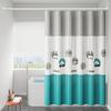 Shower Curtain Panda Printed Stripe Waterproof Curtains For Bathroom With Hooks Toilet Decorative 71 Inches Peva Fabric Simple