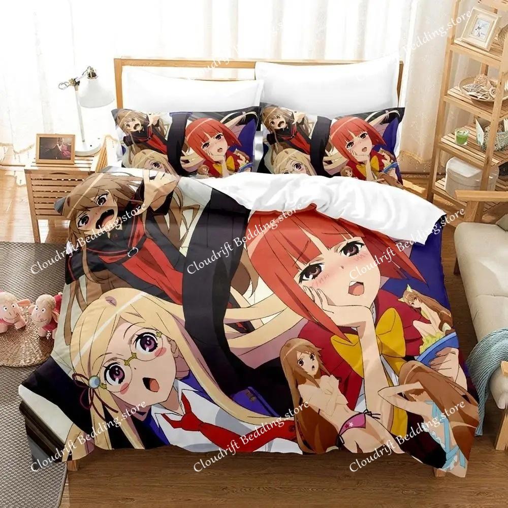 Ookami-san To Shichinin No Nakama-tachi Постельный комплект Односпальный Полуторный Двуспальный Кингсайз Комплект для кровати Взрослый Детский Спальня Комплекты пододеяльников