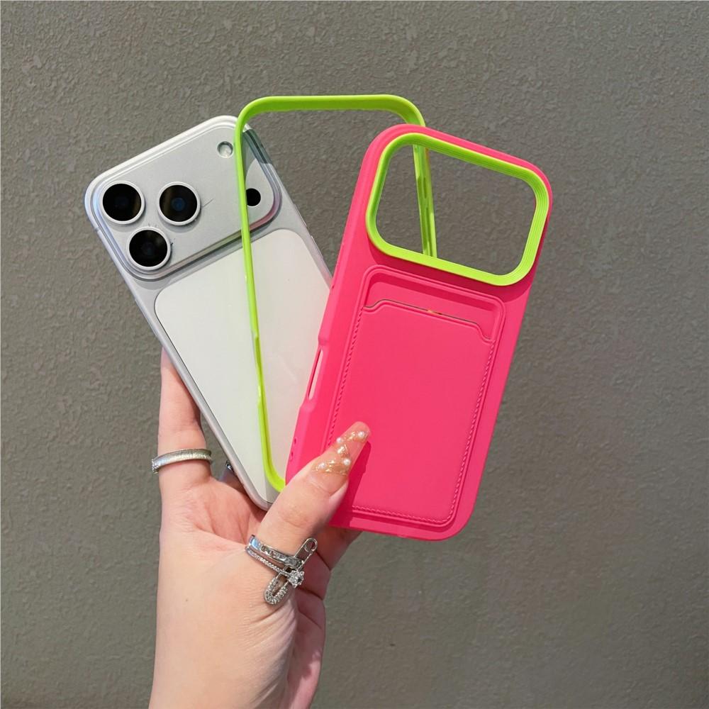 Luxury Liquid Soft Card Wallet Case For iPhone 17 Air 16 15 14 13 12 11 Pro Max Plus 17Pro Shockproof Armor Bright Bumper Cover