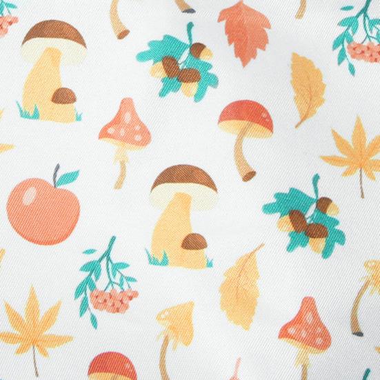 Подгузник для утки с поводком, принт «Грибы и листья», регулируемый подгузник для домашней птицы, фермерского питомца, с бантом для гуся, курицы, утки