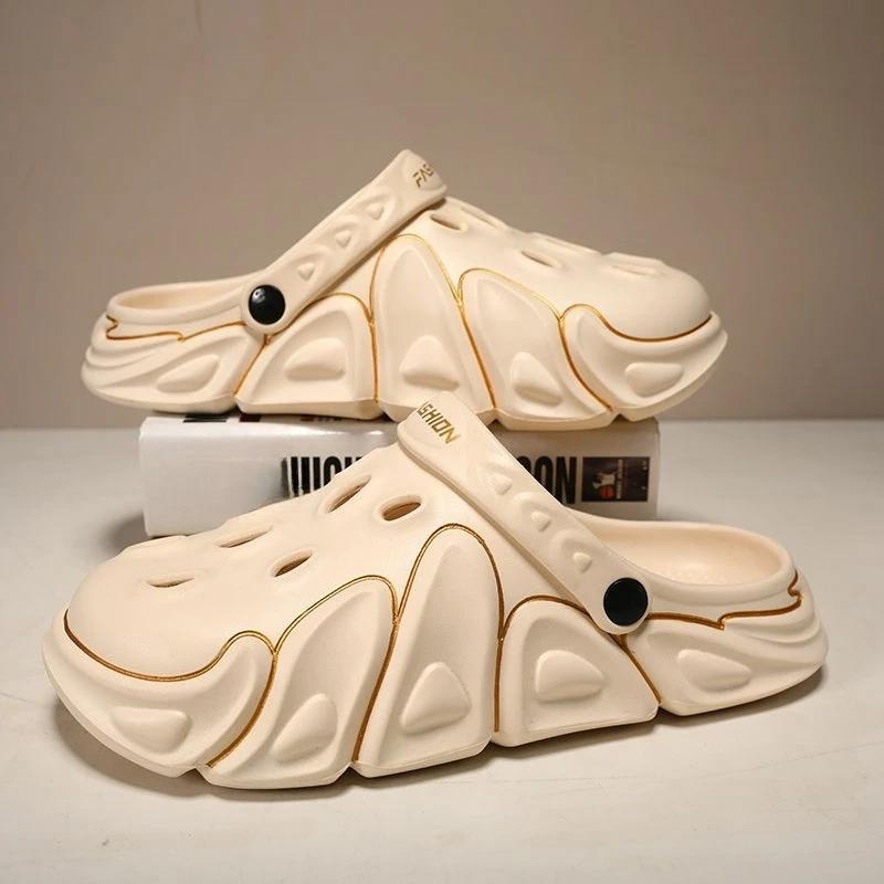 Fashion Slippers for Men Beach Eva Hole Sandals Man Trend 2025 High Quality Fashion Elegant Cheap Liquidation Designer Luxury Fun Shoes