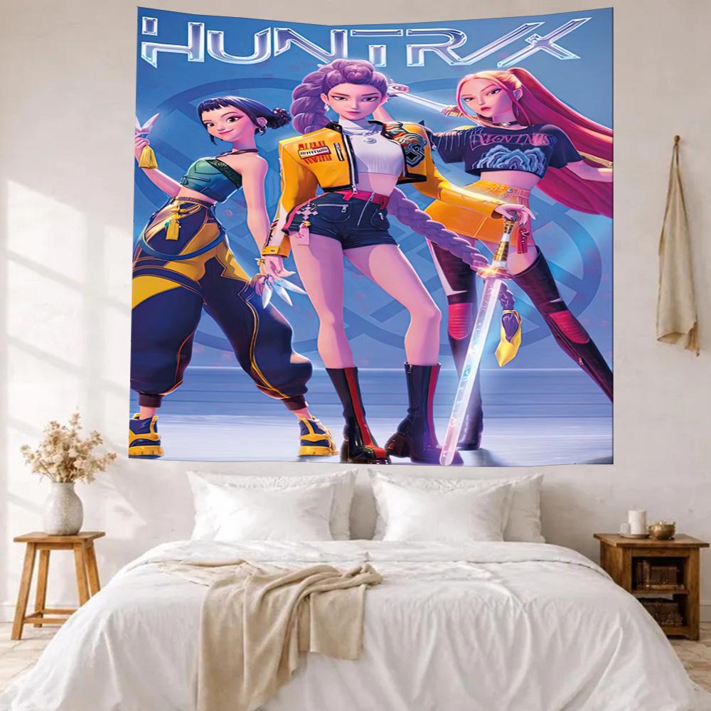 Huntrix Wall Decor Tapestry Art For Pet Memorial Birthdaywedding Party Backdrop Family Gift