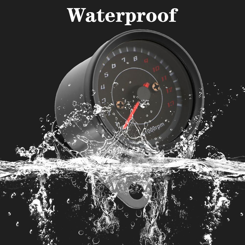Tachometer Auto Gauge Motorcycle Speedometer Motobike Accessory Modified Odometer Universal With LED Light Moto Parts Machinery