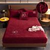 Cheaper Thicken Velvet Bed Cover Elastic Bed Sheets Set Mattress Cover Soft Queen King Solid Color 90/150/x200 For Home Decor