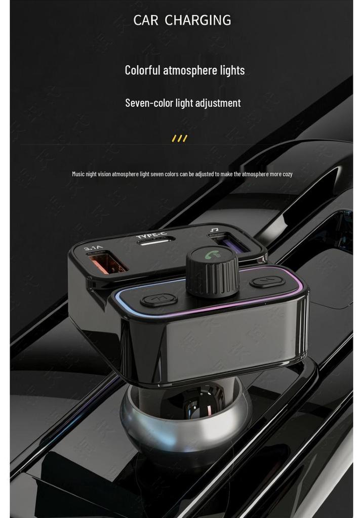 Universal Fast-Charging Car Bluetooth MP3 Player & USB Charger