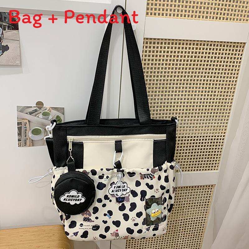 Leopard Print Backpack For Girls With Nylon And Pouch For School Use