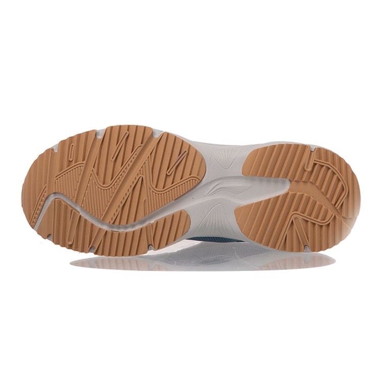 Li Ning Youth Comfortable Non-Slip Shock Absorbing Wear-Resistant Breathable Lightweight Casual Sports Shoes Kids Sneakers Blue Gray YKFR054-5