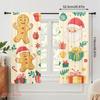 2pcs,2D plane printing Curtains&Window Treatment Christmas Cute Elements (2) Polyester Easy Install (without rod) Room Decor Use