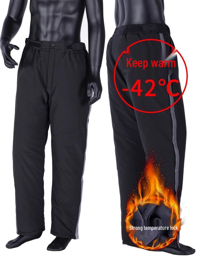 Мужские водонепроницаемые ветрозащитные брюки для рыбалки на флисовой подкладке для осени/зимы