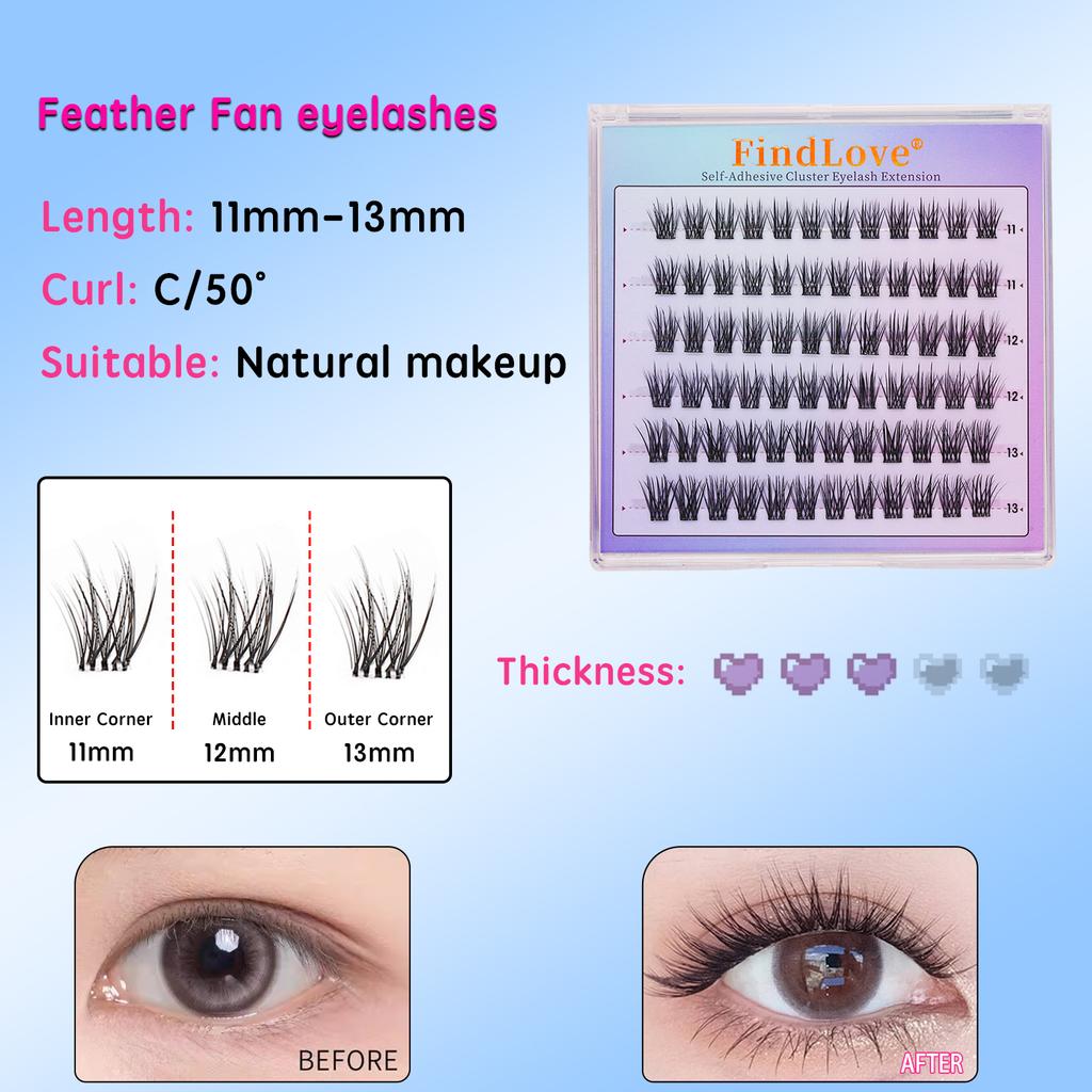 6 Rows Series Glue Free Lashes No-Adhesive Eyelash Set for Full Reusable Defined Lashes Long Lasting Reusable & Easy to Wear.