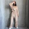 2024 Autumn European & American Women's Casual Lazy Style Hooded Top and Long Pants Two-Piece Set