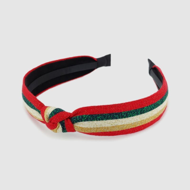 LALA Жемчужная вязаная повязка на голову красная