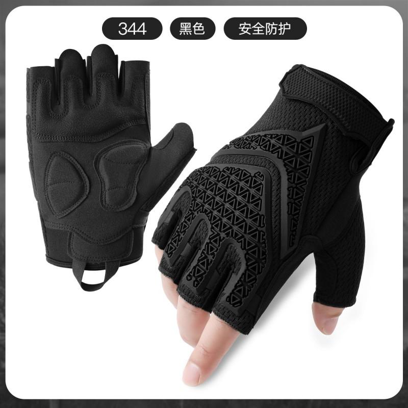 Tactical Cycling Gloves Mountain Biking Outdoor Training Breathable Anti-Slip Durable Half-Finger Glove In Microfiber