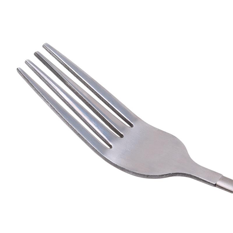 Silver Stainless Telescopic Extendable Fork Dinner Fruit Dessert Long Cutlery Forks Bbq Meat Fork Kitchen Dinnerware Tableware