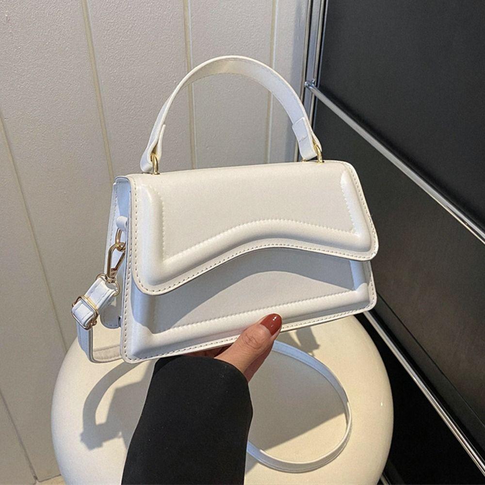 Новая модная сумка через плечо из искусственной кожи, однотонные стильные сумки через плечо для женщин и девочек