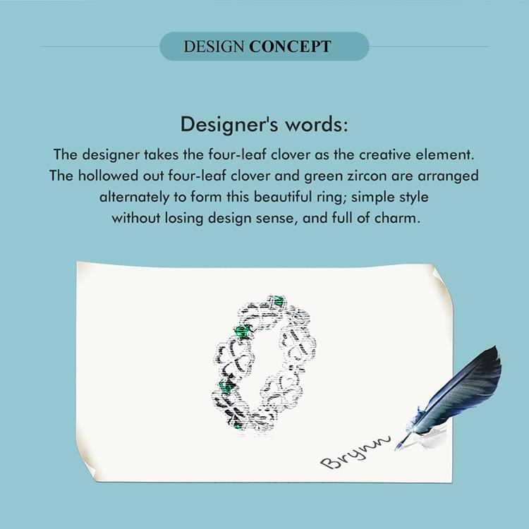WOSTU Кольцо из стерлингового серебра 925 пробы, четырехлистный клевер, кольцо на удачу для женщин и девочек, модные подарки, комфортный размер, размер от 6 до 9