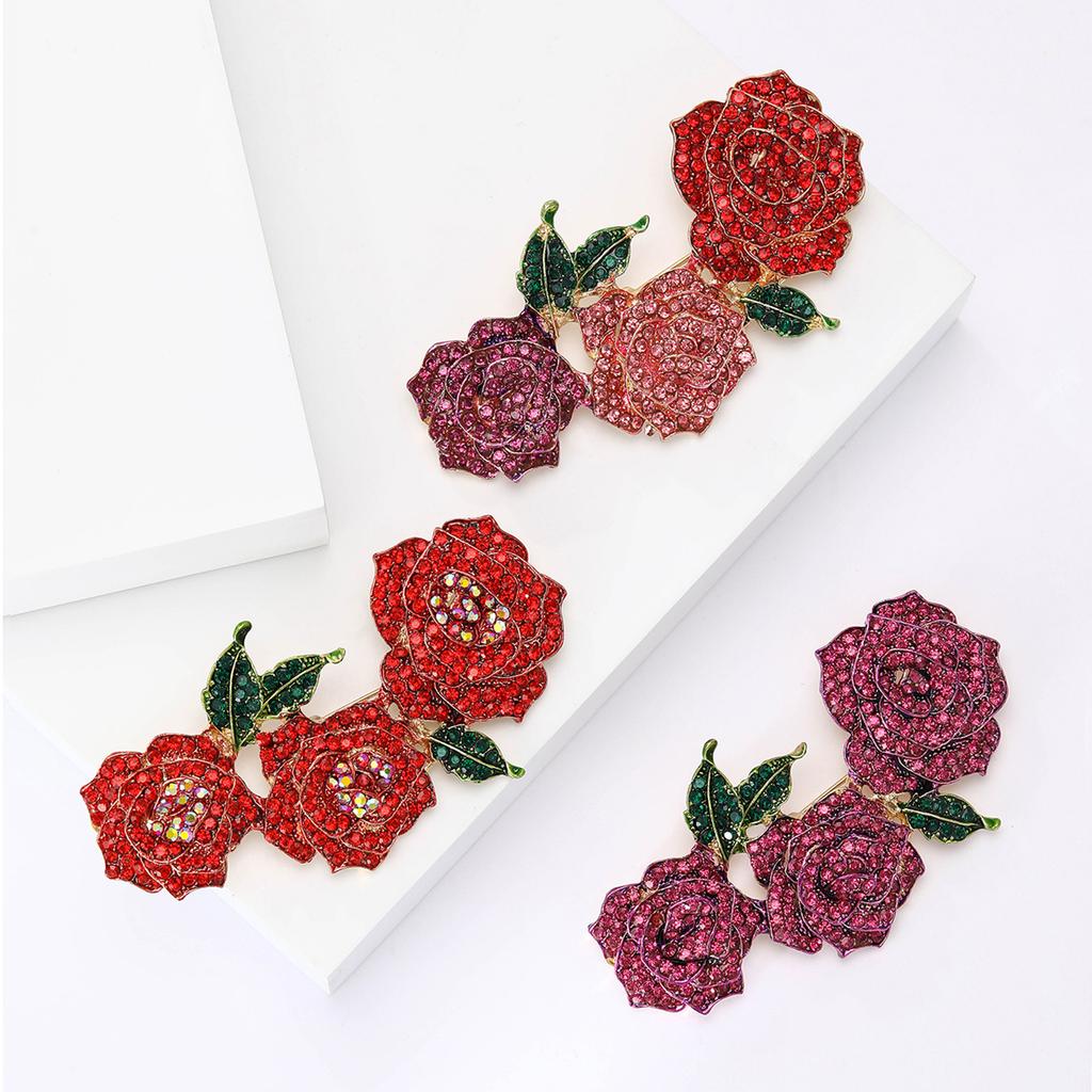 Fashion Accessories, Creative Rhinestone Flower Brooch, Versatile Temperament Celebrity Clothing Collar Accessories