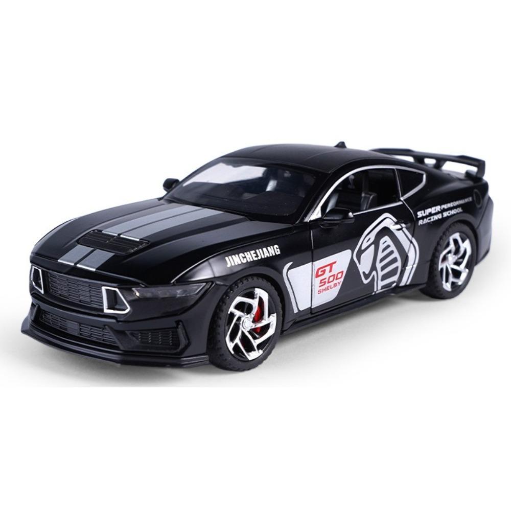 Масштабная модель 1/32 Ford Mustang GT500 из сплава, крутой звук и свет, изысканные настольные украшения, лучшая коллекция для энтузиастов моделей автомобилей