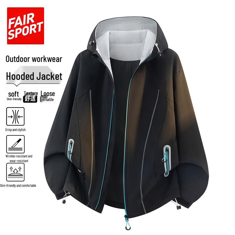 Мужская ветровка с капюшоном FAIR SPORT