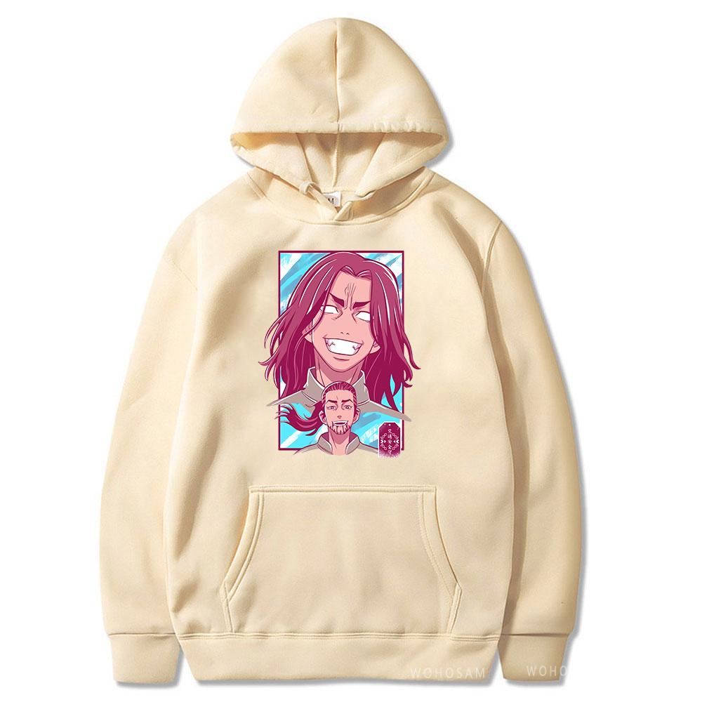 Японские крутые толстовки с капюшоном Sano Manjiro Anime Tokyo Revengers в стиле пэчворк с круглым вырезом, повседневные свободные мужские толстовки большого размера