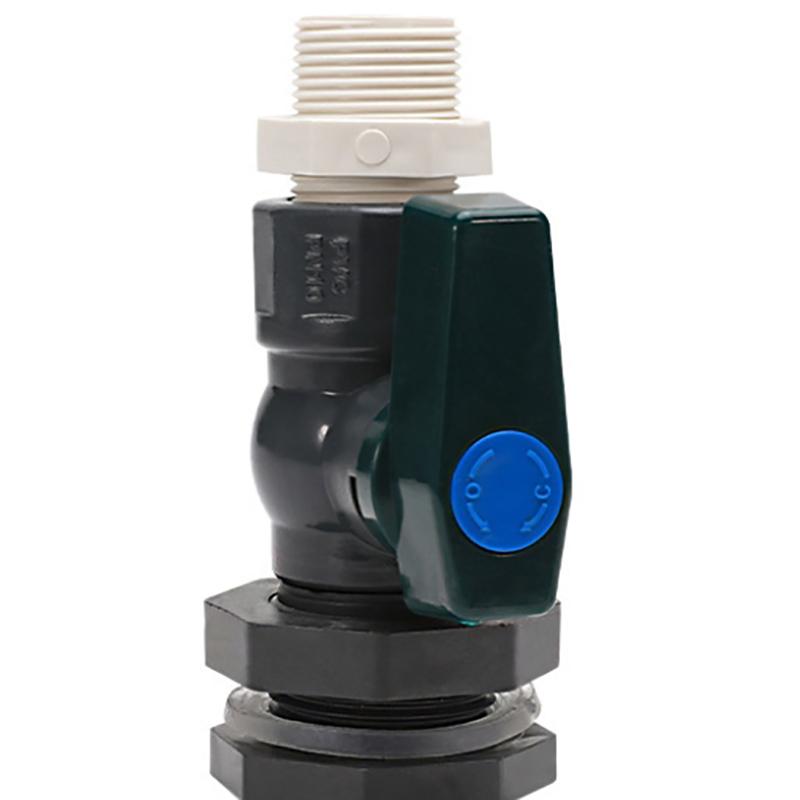 Комплект отвода для дождевой бочки из ПВХ 3/4 дюйма, клапан для дождевой бочки, кран для дождевой бочки с переходником с переборкой