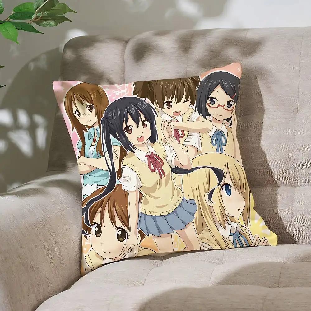 Аниме K-K-ON! Наволочка Чехол для подушки Мягкий Милый Наволочка для диванной подушки Для автомобиля Наволочка Полиэстер С молнией