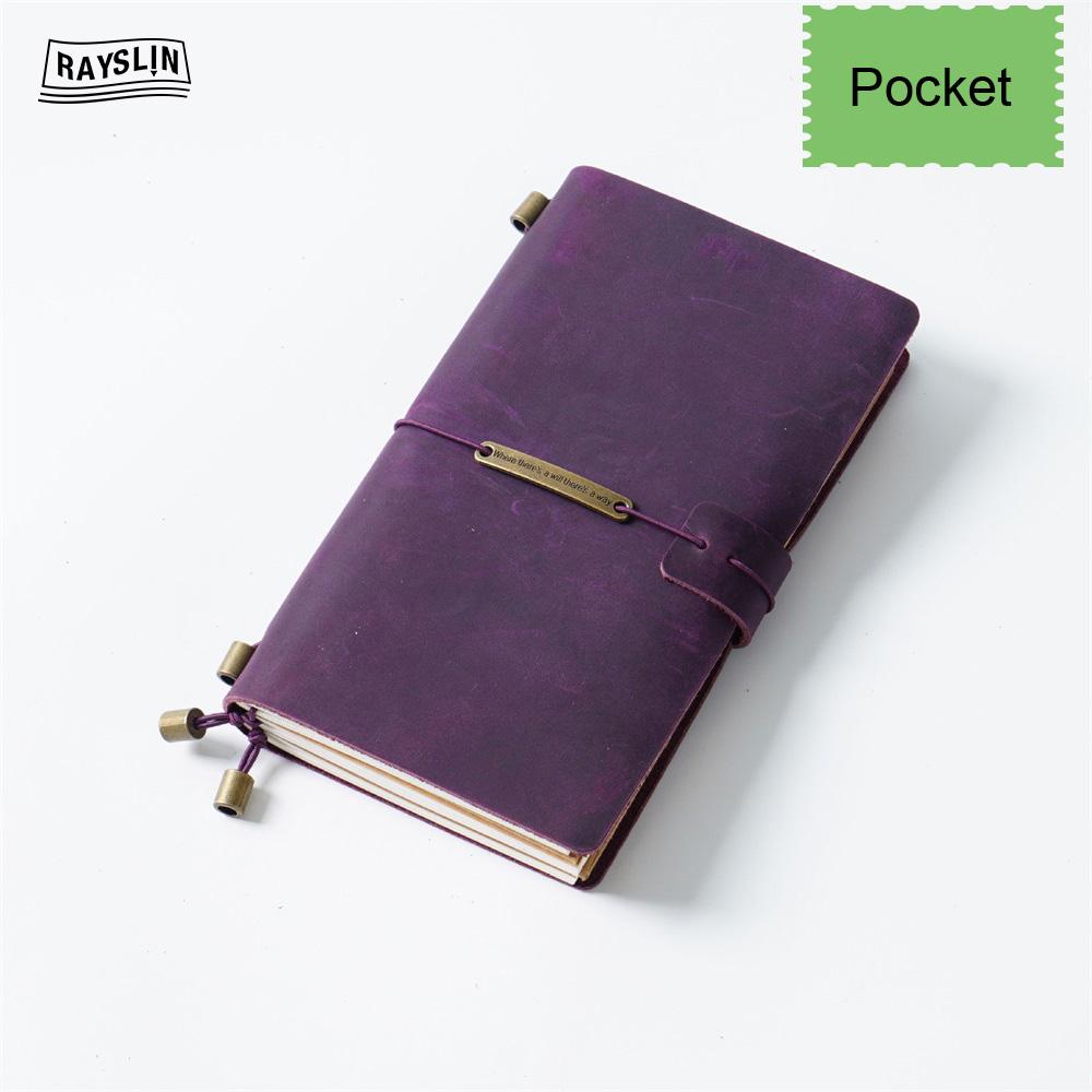 7 Colors 4 Sizes Travel Journal Genuine Leather Cover Handmade Notebook DIY A5 Diary Office School Note Book Free Embossing Name