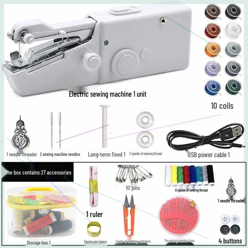 Импортная ручная многофункциональная мини-электрическая швейная машина