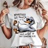 Chill Duck Life Quote T-and kids tshirt, Sarcastic White Tee for Cool People
