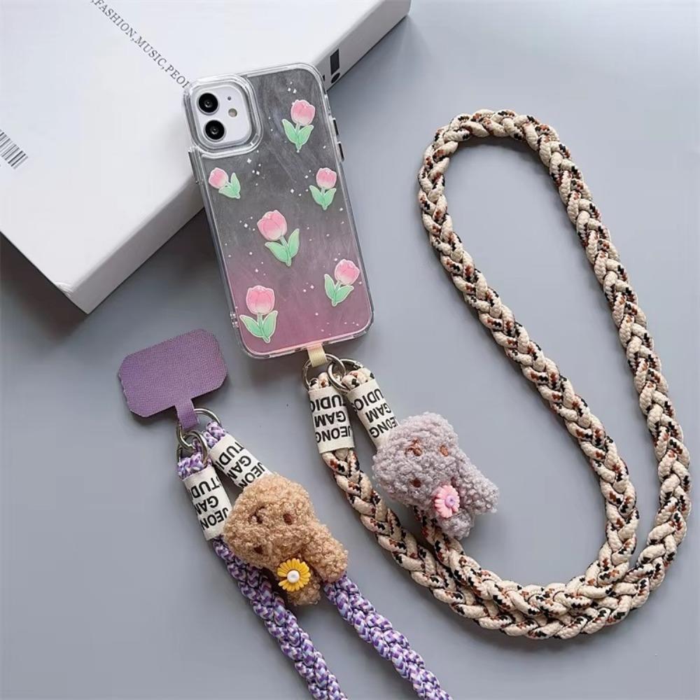 Anti Loss Mobile Phone Lanyard Woven Hanging Ornaments Outdoor Crossbody Neck Strap Women's Belts