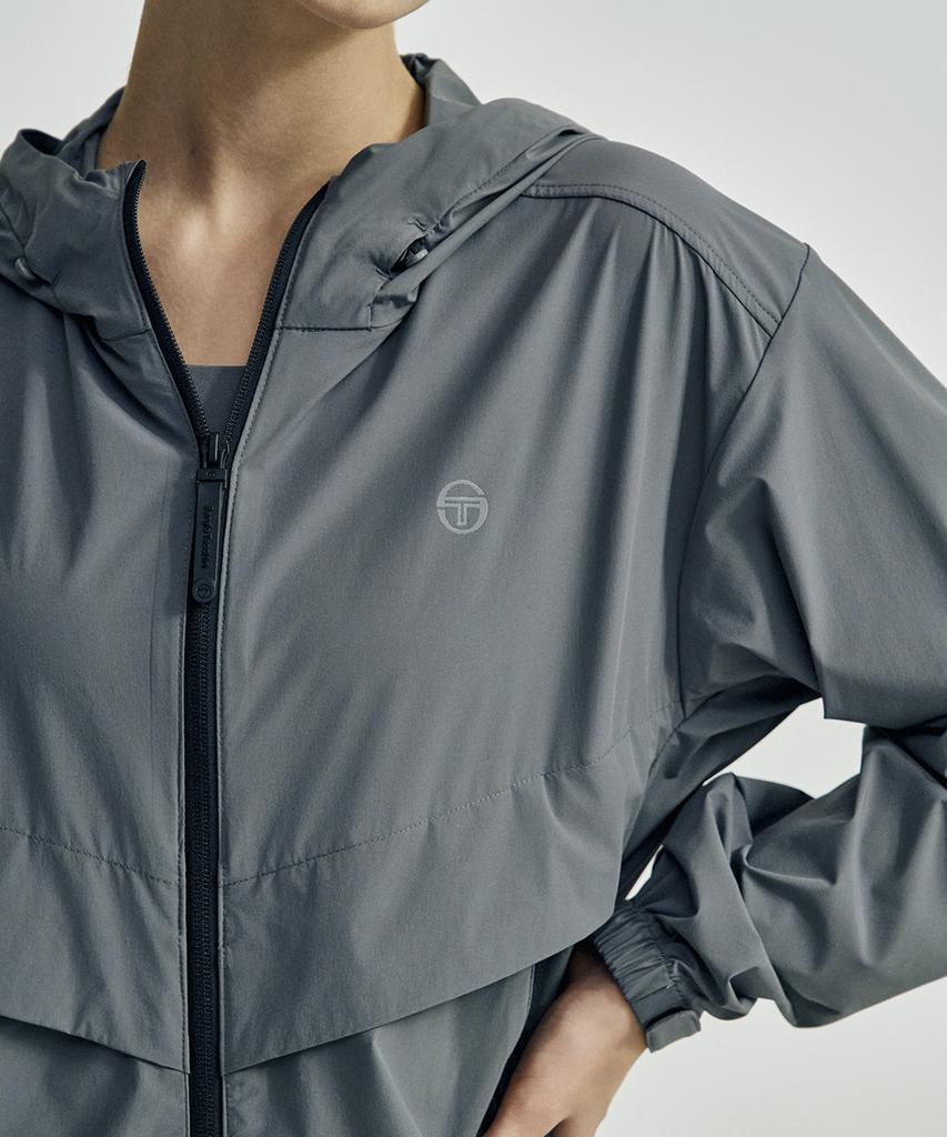 Sergio Tacchini W Вентилируемая тканая куртка с капюшоном (Д.Грей)