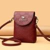 Мягкая кожаная сумка для мобильного телефона, женская модная женская сумка через плечо, ветровая сумка-мессенджер, женская простая и легкая