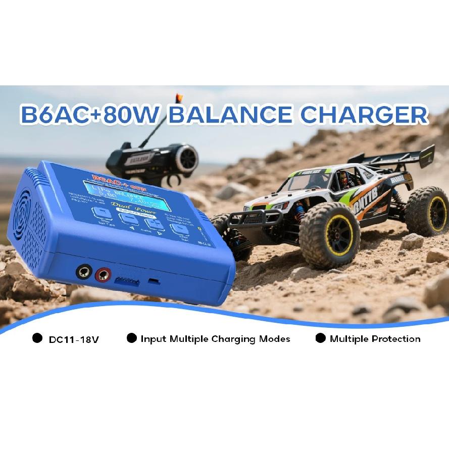 iMAX B6AC+ Battery Charger 15V 6A Built-in Adapter Lipo NiMh Li-ion Ni-Cd Digital RC Balance Charger Lipro Charger Discharger