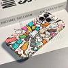 Роскошный Чехол Clmj Swag Милый Кот для iPhone 17 16e 16 15 14 13 12 11 Air Pro Max XS XR Plus Глянцевая Пленка Жесткая PC Крышка