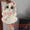 Kawaii Twisty Stick Little Cat Pendant Plush Kitten Pendant Material Package  Girls Children Toys