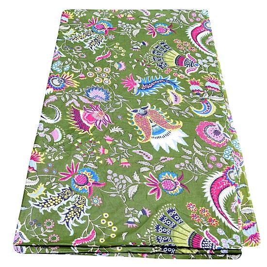 Принт Мукат, индийский хлопок, ручная печать, во дворе, индийская ткань, ткань для шитья и квилтинга, хлопок 5 ярдов, зеленый