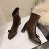 High Heels Bow Women Short Boots Fashion Elegant New Shoes 2025 Designer Classical Chunky Ankle Boots Dress Party Pumps Zapatos