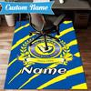 Custom Name Al Nassr Football Club Crest Rug Game Carpet, Floor Mat for Bedroom Living Room Entryway Rug, Home Decor Idea Gift for Christmas birthday