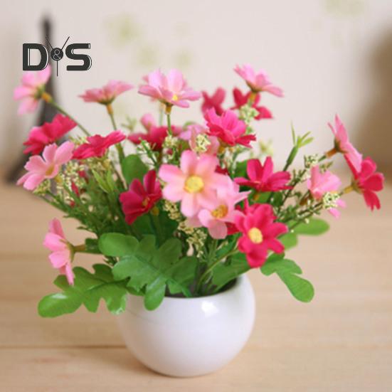 Искусственный цветок в горшке Декор для вечеринки Пластиковый DIY Искусственный цветок в горшке