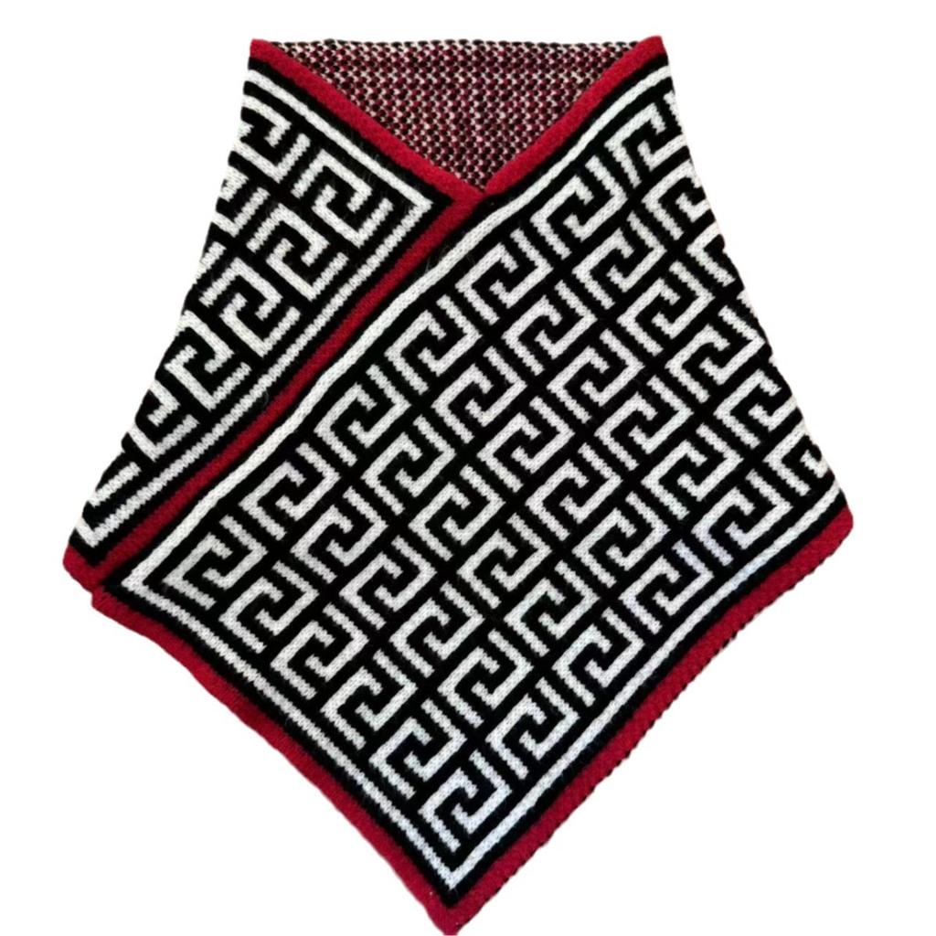 2024 New Women'S Autumn/Winter Korean Edition Versatile Warm Triangle Scarf For Neck Protection And Cold Prevention Fashion Neck Cover