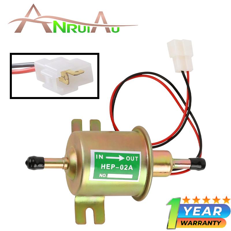 For all 12V Cars Trucks Lawn Mower Carburetor Gas Diesel Engine 2.5-4psi Universal Low Pressure 12V Inline Fuel Pump HEP-02A