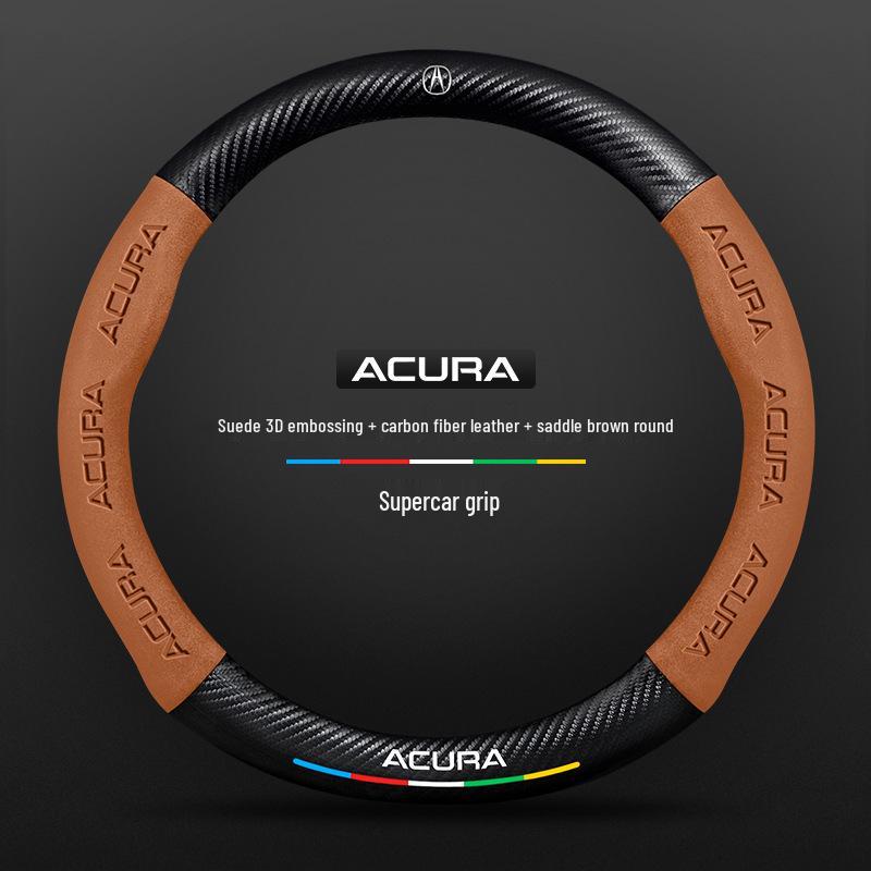 Acura CDX 2016-2021 Ultra-Thin Carbon Fiber Suede Leather Steering Wheel Cover