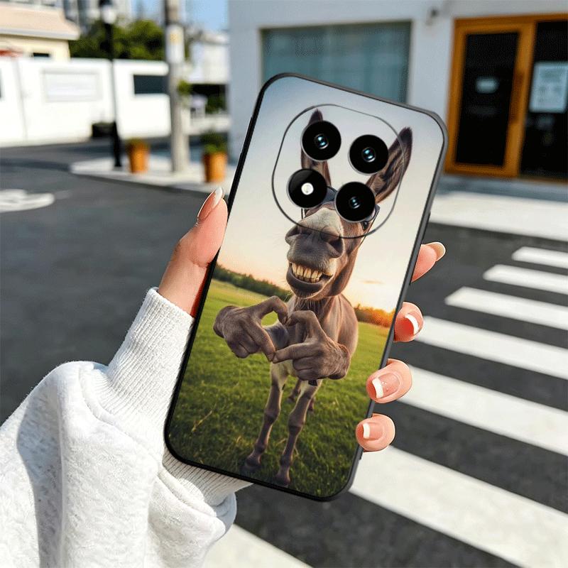 Funny Donkey Animal Soft Phone Case for Xiaomi Redmi Note 12 13 14 15 Pro Plus 11 12S 11S 11T 10 4G Black Cover Back Shell