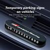 cnkym4 Suede Leather Car Temporary Parking Card Phone Number Plate For Toyota GR MN Corolla Yaris Aygo Prius RAV4 Crown CHR Camry