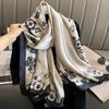Autumn Winter Silk Scarf Women's Warm Big Shawl Scarf