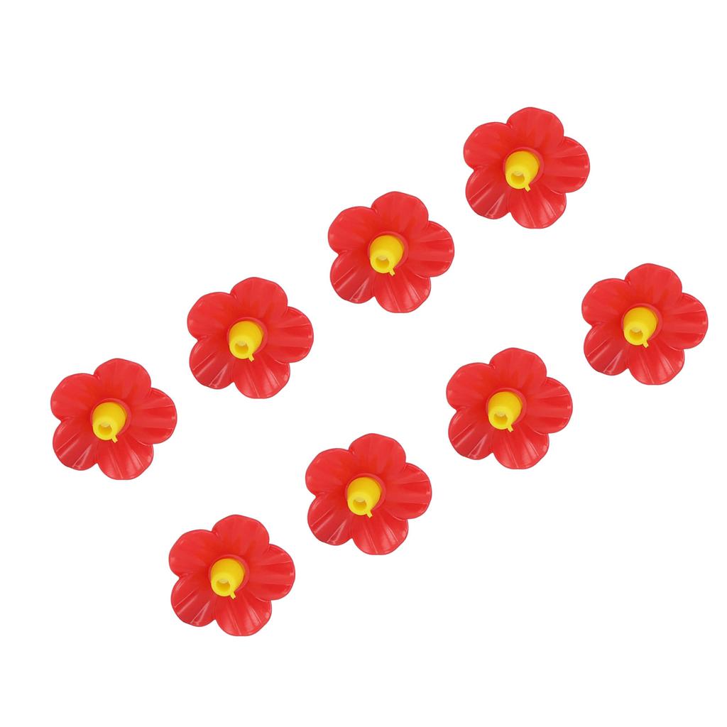 24pcs Hummingbird Feeders Replacement Flowers with Cleaning Brush for Outdoor Hanging Bird Feeder