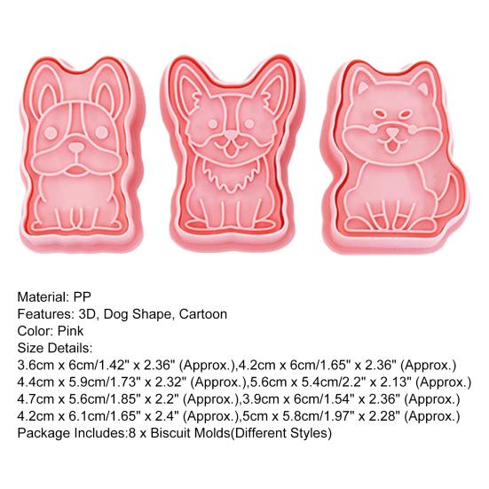 Практичная антидеформированная легко чистящаяся розовая форма для печенья с милыми животными, инструмент для украшения торта, штамп для печенья