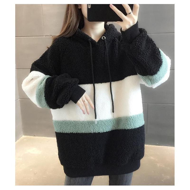 Новое осенне-зимнее свободное модное повседневное пальто с капюшоном в корейском стиле