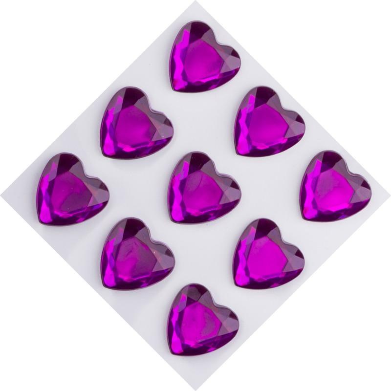 3D Acrylic Diamond Crystal Stickers Love Heart Face Gems Stickers for Party Show DIY Crystal Rhinestone Temporary Tattoos 4/18mm